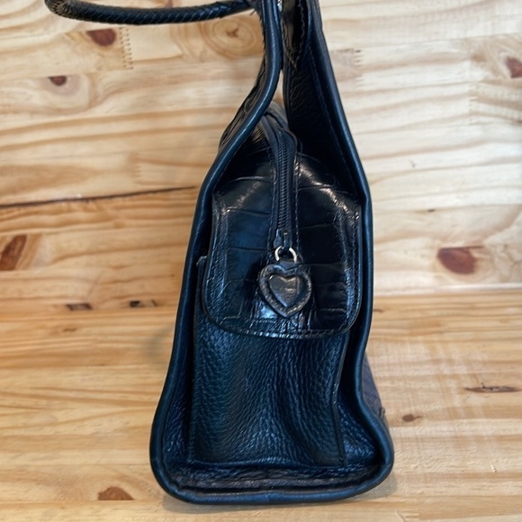 Brighton Signature Canvas and Black Croc Bag - Picture 4 of 14